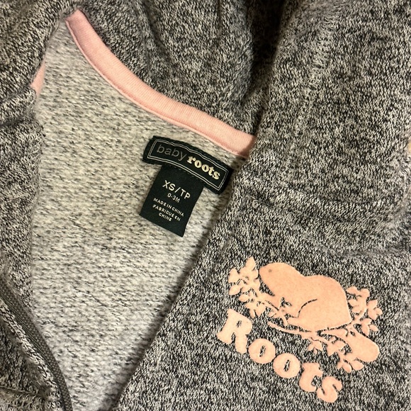 NWOT Roots Baby Organic Original Full Zip Hoodie and Sweats Salt and Pepper Set - Picture 10 of 12